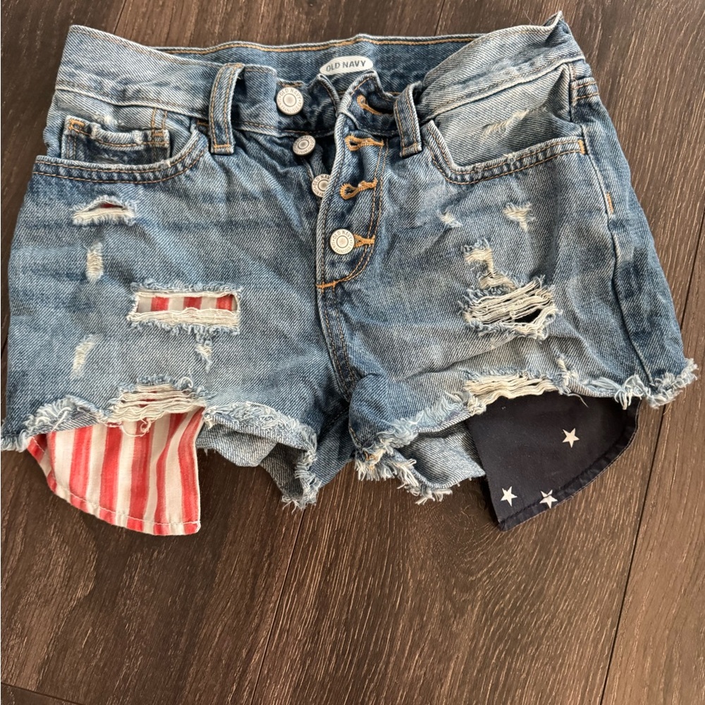Old Navy Distressed Jean Shorts - Blue